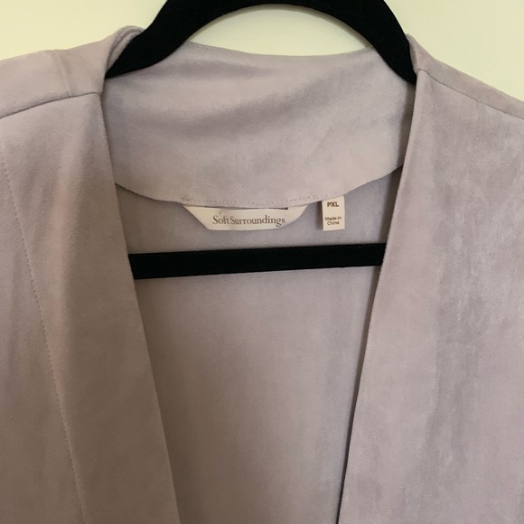 Soft Surroundings Faux Suede Vest XLP - Picture 4 of 6